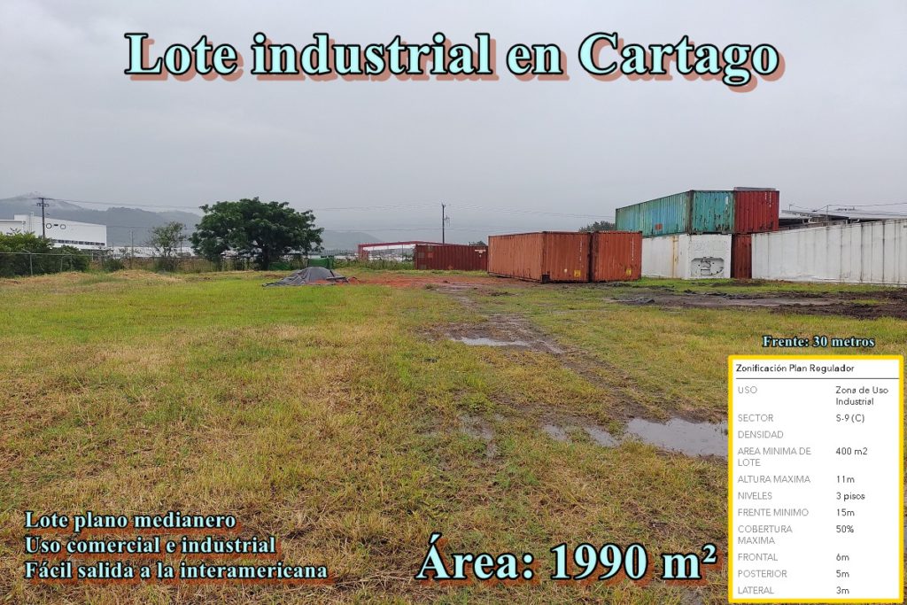 27.1. Vendo lote industrial en Cartago-cafcb605