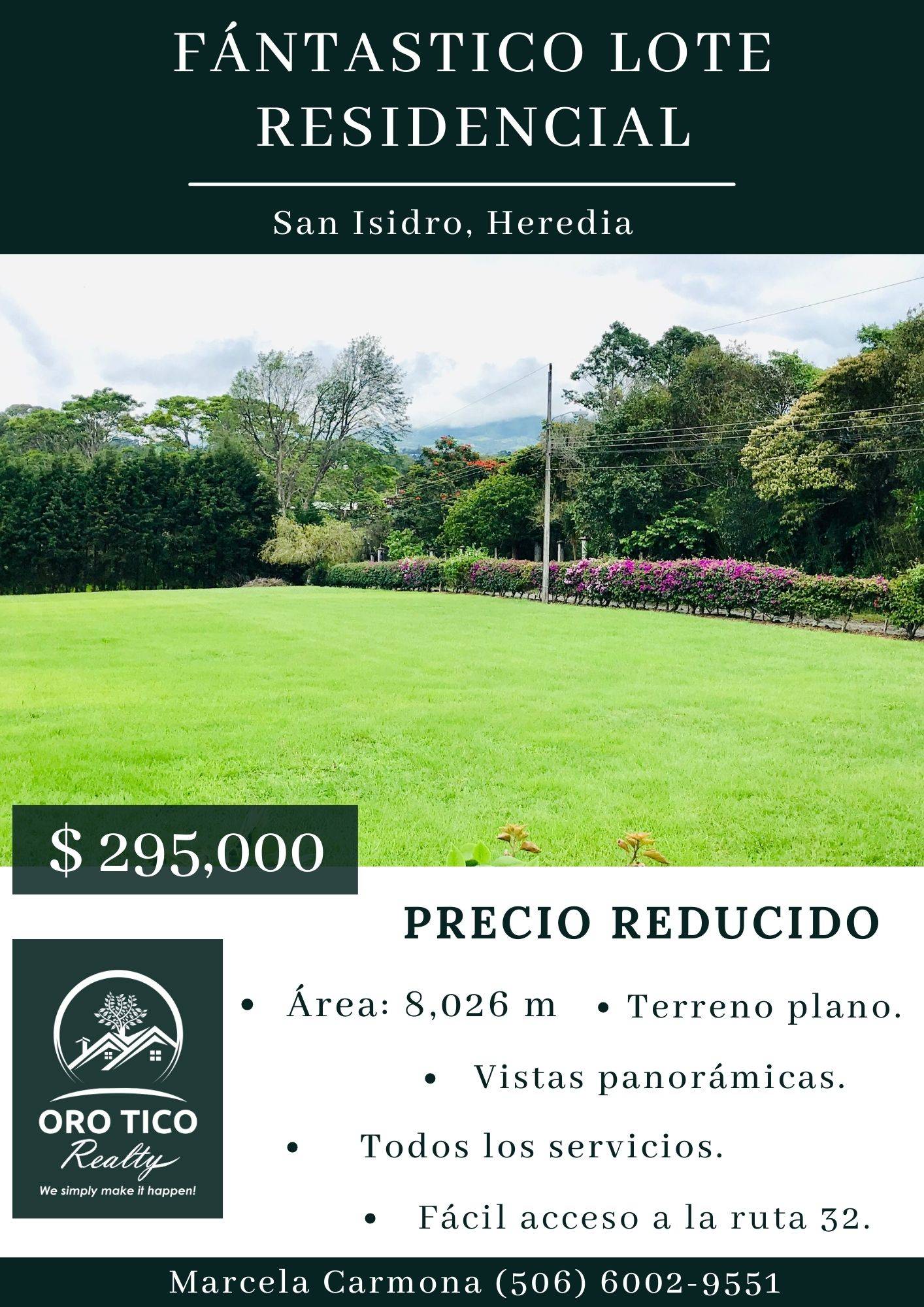 For-Sale-En-Venta-Residencial-Lot-Lote-San-Isidro-Heredia-Oro-Tico-Realty.